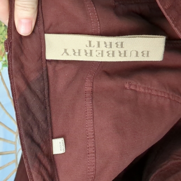 BURBERRY Brit burgundy corduroy pants size 38R big and tall - Picture 5 of 9